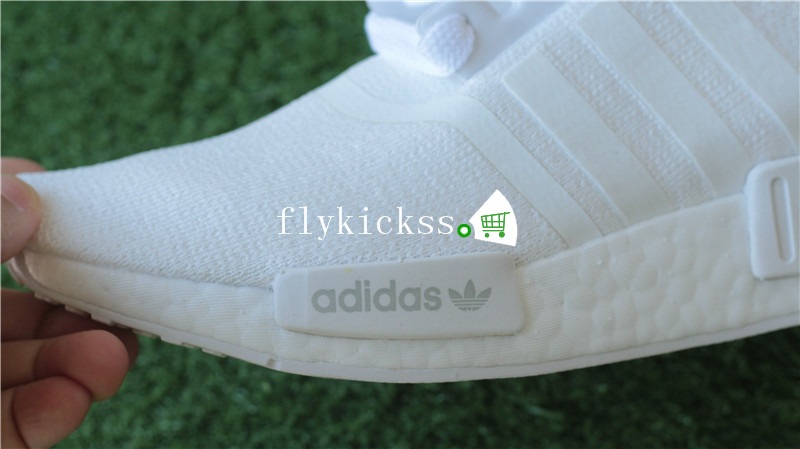 Real Boost Adidas Originals NMD R1 PK Triple White BA8630